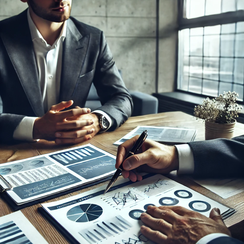 Finansiel rådgiver i professionel samtale