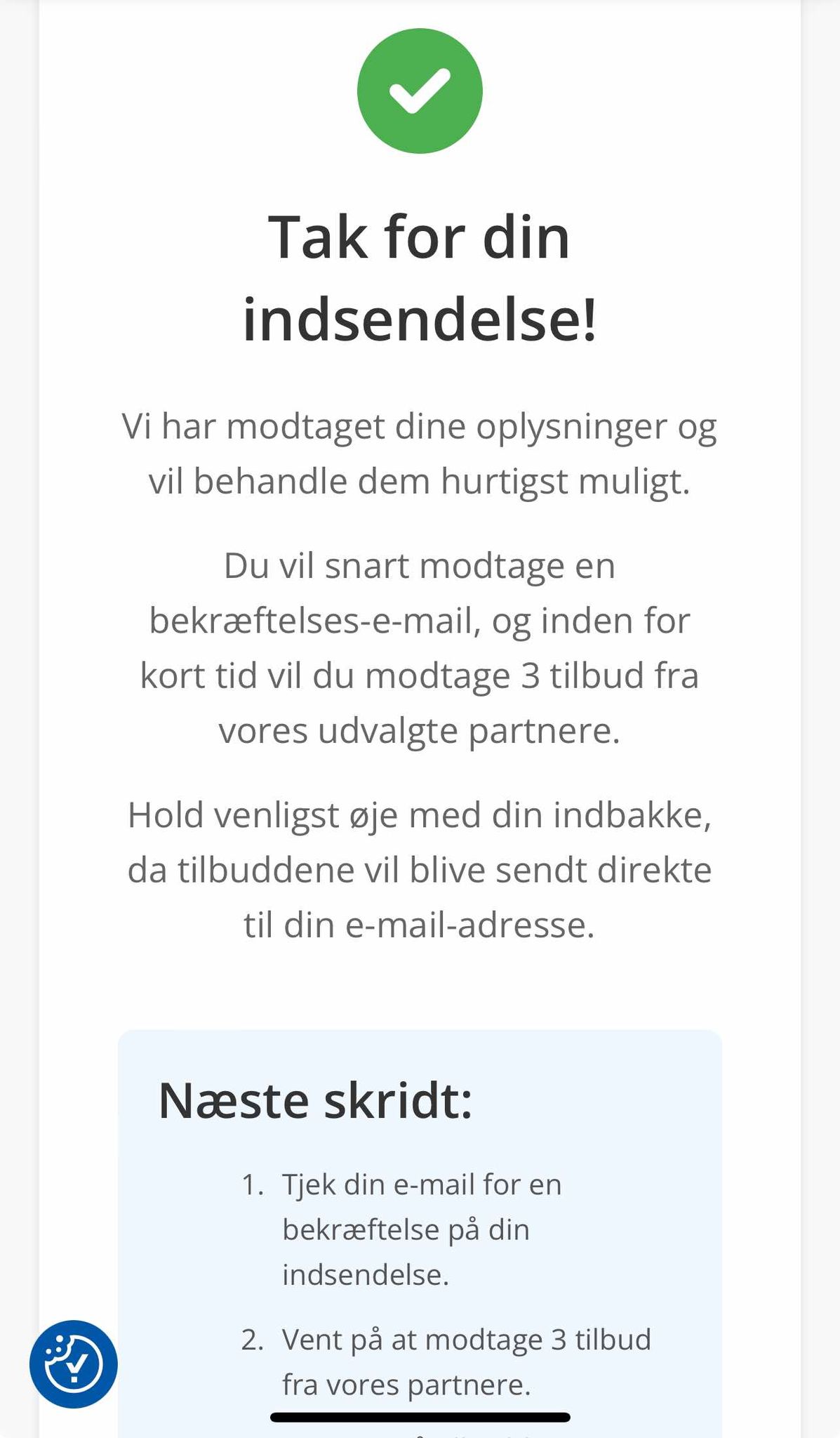 Få3Tilbud.nu App Interface